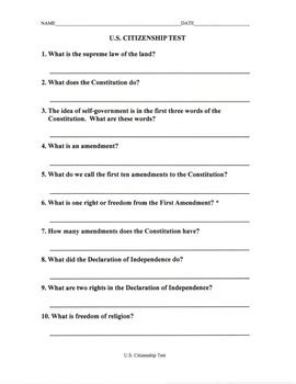 civics quizlet|100 citizenship questions quizlet.